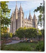 Summer At Temple Square Canvas Print