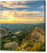 Summer Evening View From Sunset Peak Canvas Print