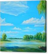 Summer On Willow Bay Canvas Print