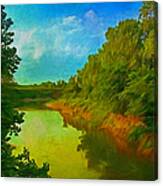 Summer Soft Morning Creek Canvas Print