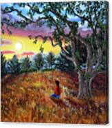 Summer Sunset Meditation Canvas Print