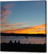Summer Sunset With Friends Canvas Print