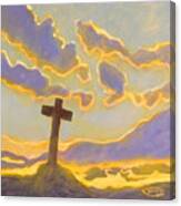Sunrise And The Cross Canvas Print