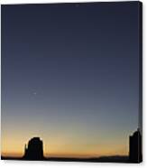 Sunrise At Monument Valley Canvas Print