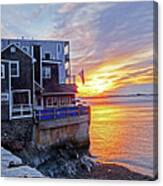 Sunrise By The Barnacle Marblehead Ma Canvas Print