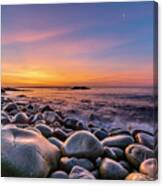 Sunrise Over Boulder Beach - Acadia Canvas Print
