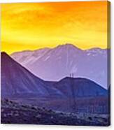 Sunrise Over Colorado Rocky Mountains Canvas Print
