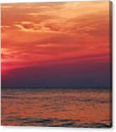 Sunrise Over The Horizon On Myrtle Beach Canvas Print