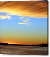 Sunrise Over The Mississippi Canvas Print
