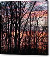 Sunrise Silhouette And Light Canvas Print