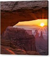 Sunrise Through Mesa Arch Canvas Print