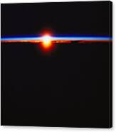Sunrise Viewed From Space Canvas Print