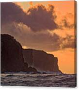 Sunrse Ocean And Cliffs Canvas Print