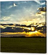 Sunset Across Open Field Canvas Print