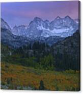 Sunset At Bishop Canyon In The Eastern Sierras During Autumn Canvas Print