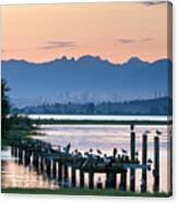 Sunset At Blackie Spit Canvas Print