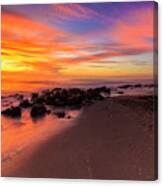 Sunset At Casperson Beach 2 Canvas Print