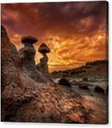 Sunset At Goblin Valley Canvas Print