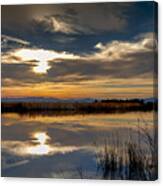 Sunset At Hill Slough Canvas Print