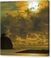 Sunset At Jones Island Canvas Print