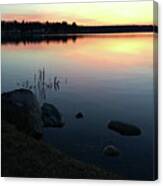 Sunset At Pentwater Lake Canvas Print