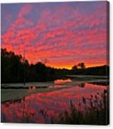 Sunset At The Pond Canvas Print