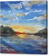 Sunset Bliss On Chute Pond Canvas Print