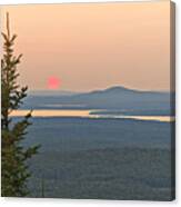 Sunset From Cadillac Mountain Canvas Print