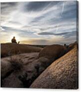 Sunset Girl - Joshua Tree National Park, United States - Color Street Photography Canvas Print