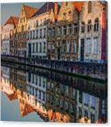 Sunset In Bruges Canvas Print