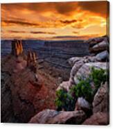 Sunset In Canyonlands Canvas Print