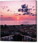 Sunset In Paola - Calabria, Italy - Travel Photography Canvas Print
