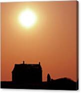 Sunset Lonely Canvas Print