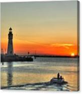 Sunset On Lake Erie Canvas Print
