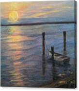 Sunset On The Bay Canvas Print