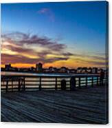 Sunset On The Cherry Grove Pier Canvas Print