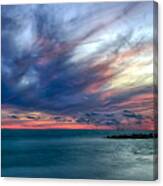 Sunset On Troubled Waters Canvas Print