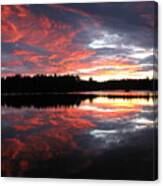 Sunset Over Caswell Lake Canvas Print