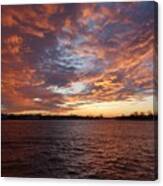 Sunset Over Manasquan Inlet Canvas Print
