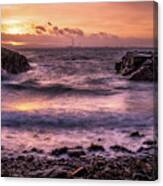 Sunset Over The City - Dublin, Ireland - Seascape Photography Canvas Print
