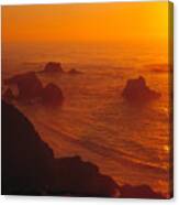 Sunset Over The Pacific Ocean Canvas Print