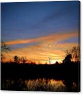 Sunset Over The Sabine 02 Canvas Print