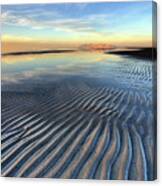 Sunset Ripples And Antelope Island Canvas Print