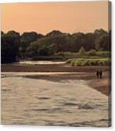 Sunset Stroll In The Marshes Canvas Print