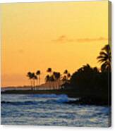 Sunset Time In The Tropics Canvas Print