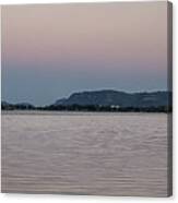 Super Moon-rise With Sugarloaf Winona Canvas Print
