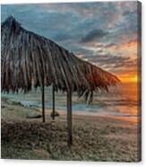 Surf Shack At Sunset - Wide Format Canvas Print