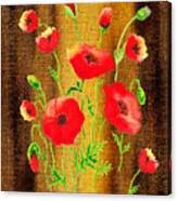 Sweet Red Poppies Collage Canvas Print