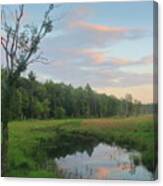 Swift River Sunset Canvas Print