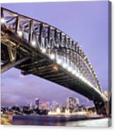 Sydney Harbour Bridge At Night Canvas Print